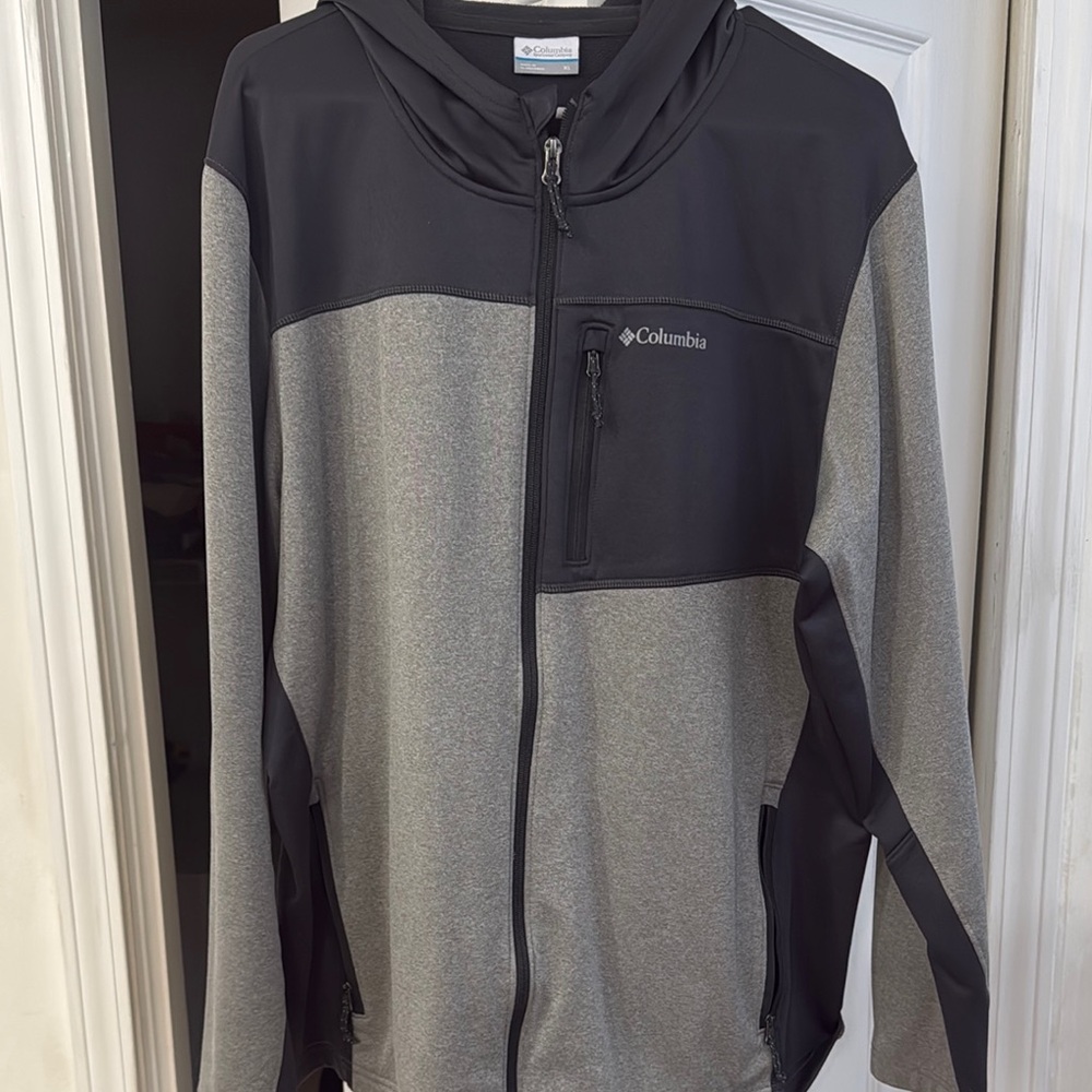 Columbia Black and Gray Hooded Jacket